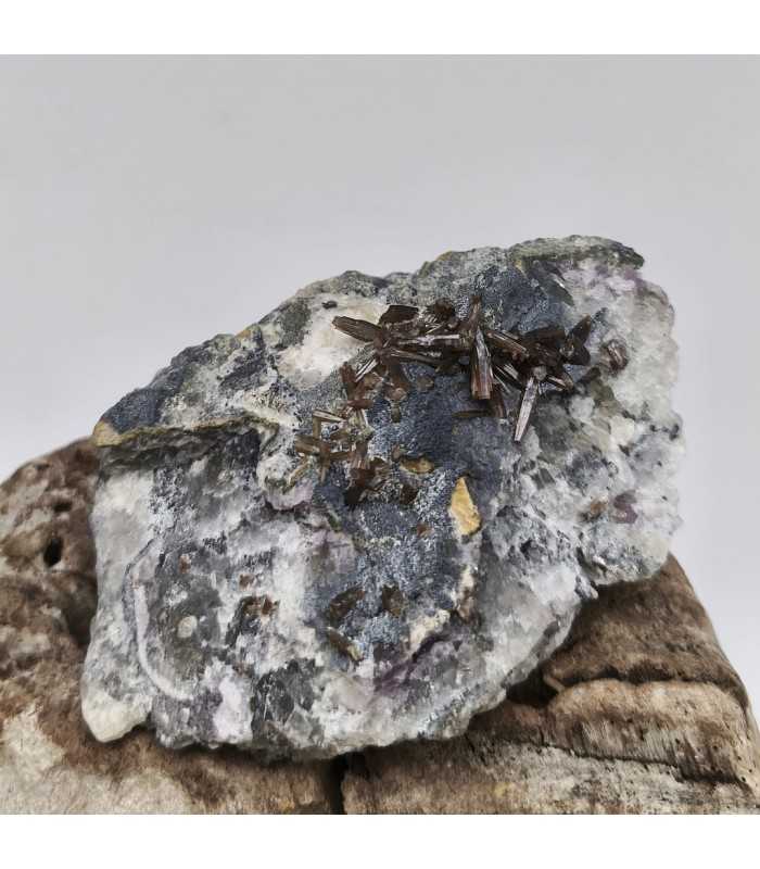 Pyromorphite sur fluorite, Chaillac , Indre (36)