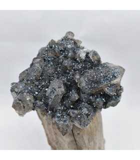 Quartz fumé et Hématite, Glacier d'Argentières, Haute-Savoie (74)