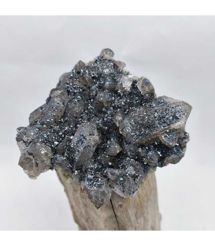 Quartz fumé et Hématite, Glacier d'Argentières, Haute-Savoie (74)
