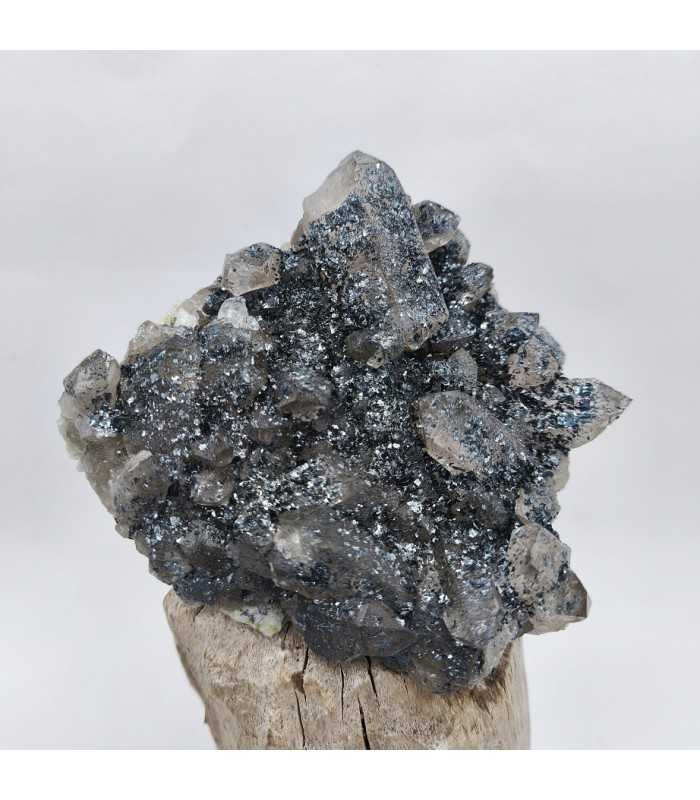 Quartz fumé et Hématite, Glacier d'Argentières, Haute-Savoie (74)